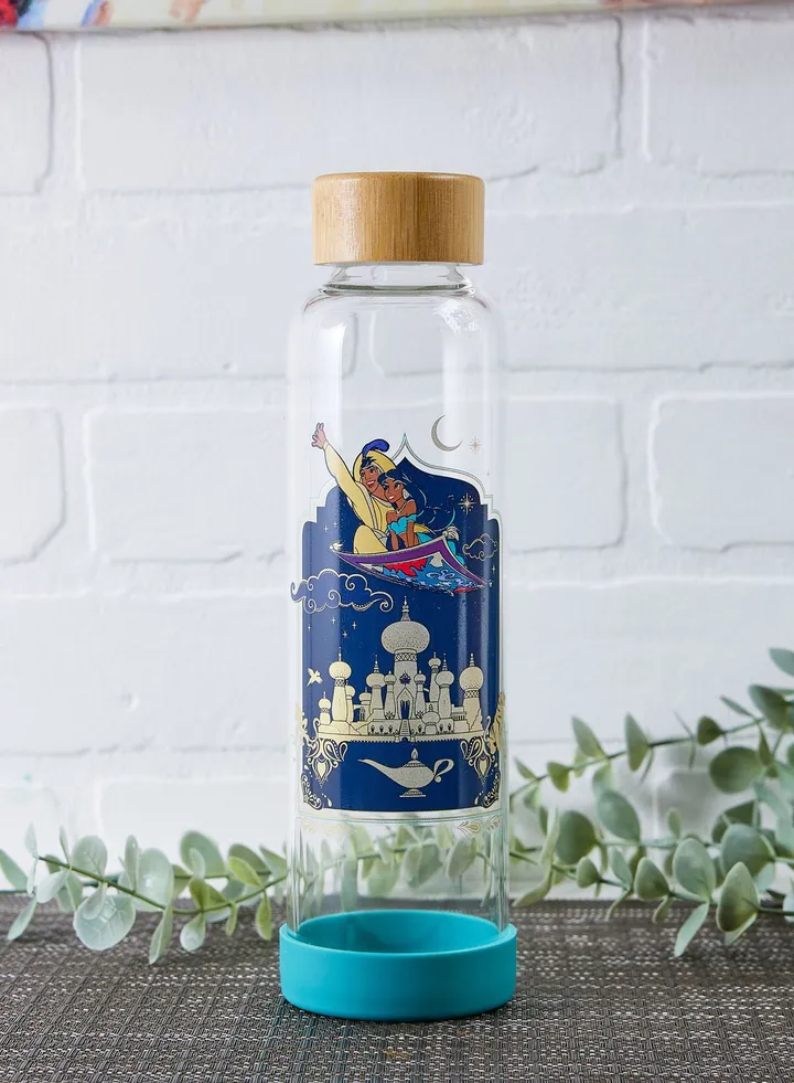 Disney Aladdin Glass Water Bottle 500Ml