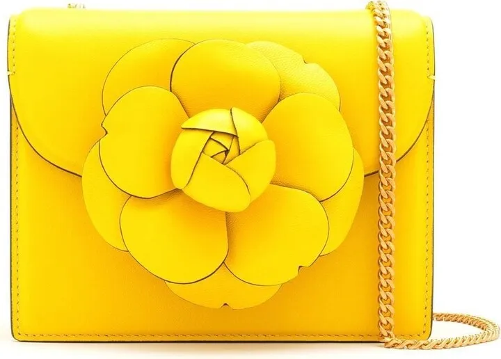 Flower-Applique Detail Crossbody Bag