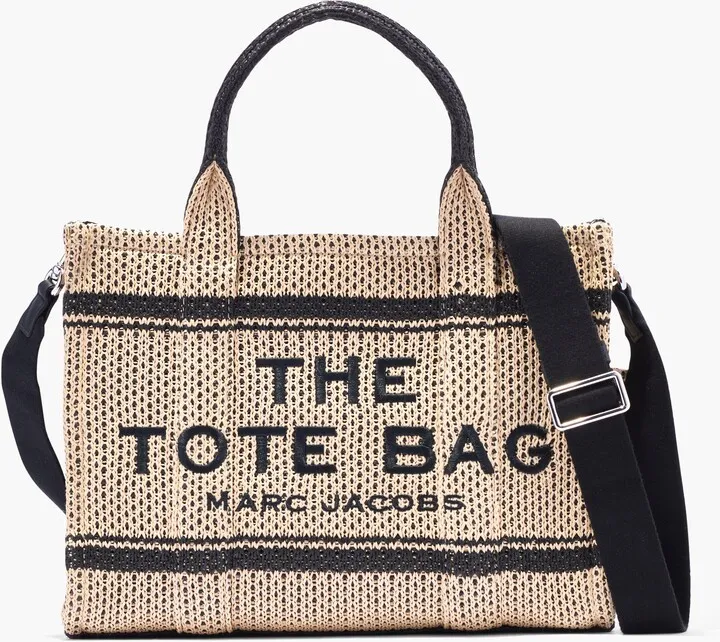 The Straw Jacquard Medium Tote Bag - Natural