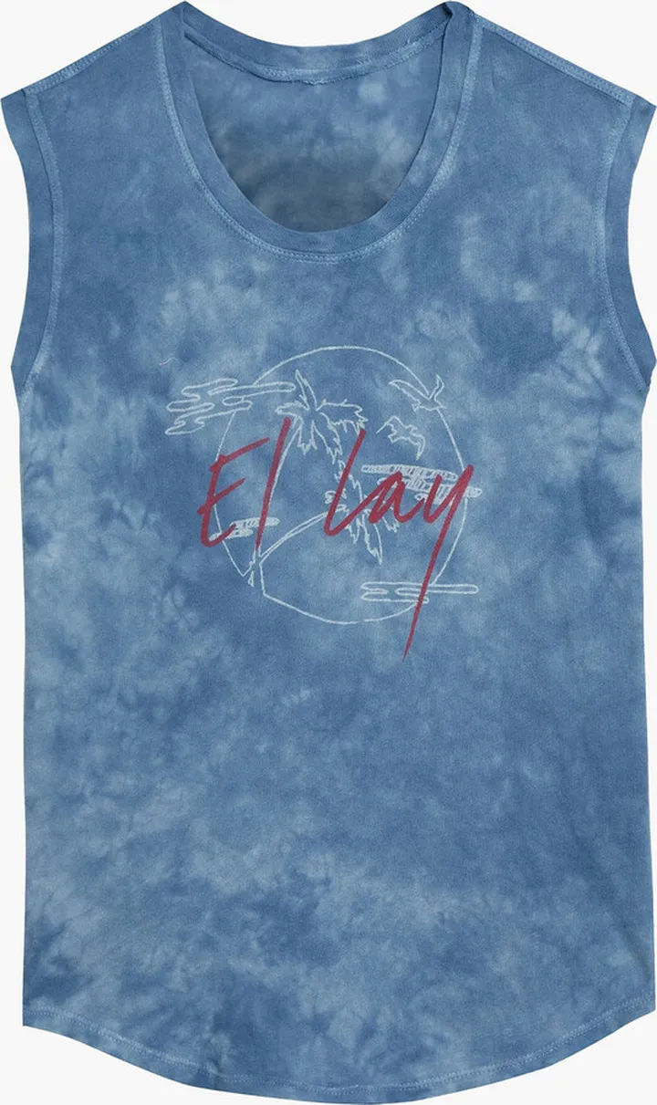 Printed cotton-jersey tank