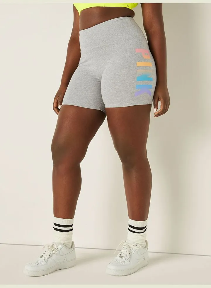 6" Cotton High Waist Biker Shorts