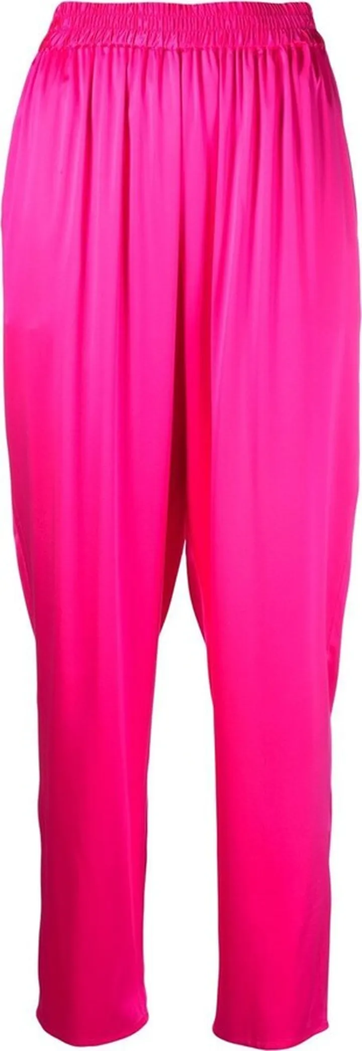 Cropped Silk Trousers