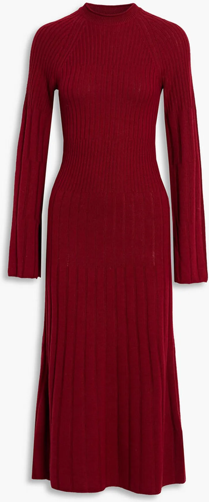 Hazelton ribbed wool midi dress