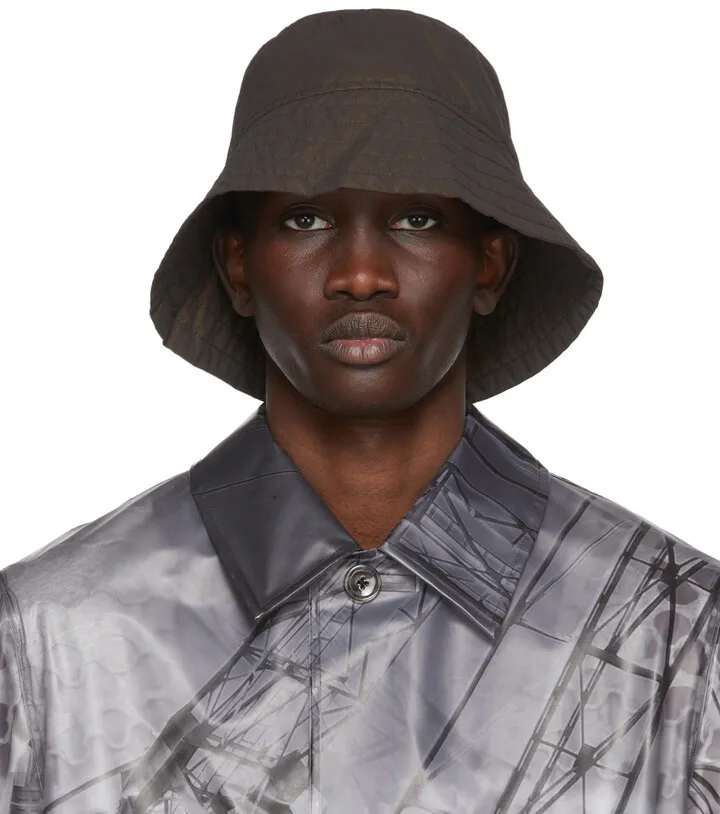 Dries Van Noten Khaki Nylon Bucket Hat