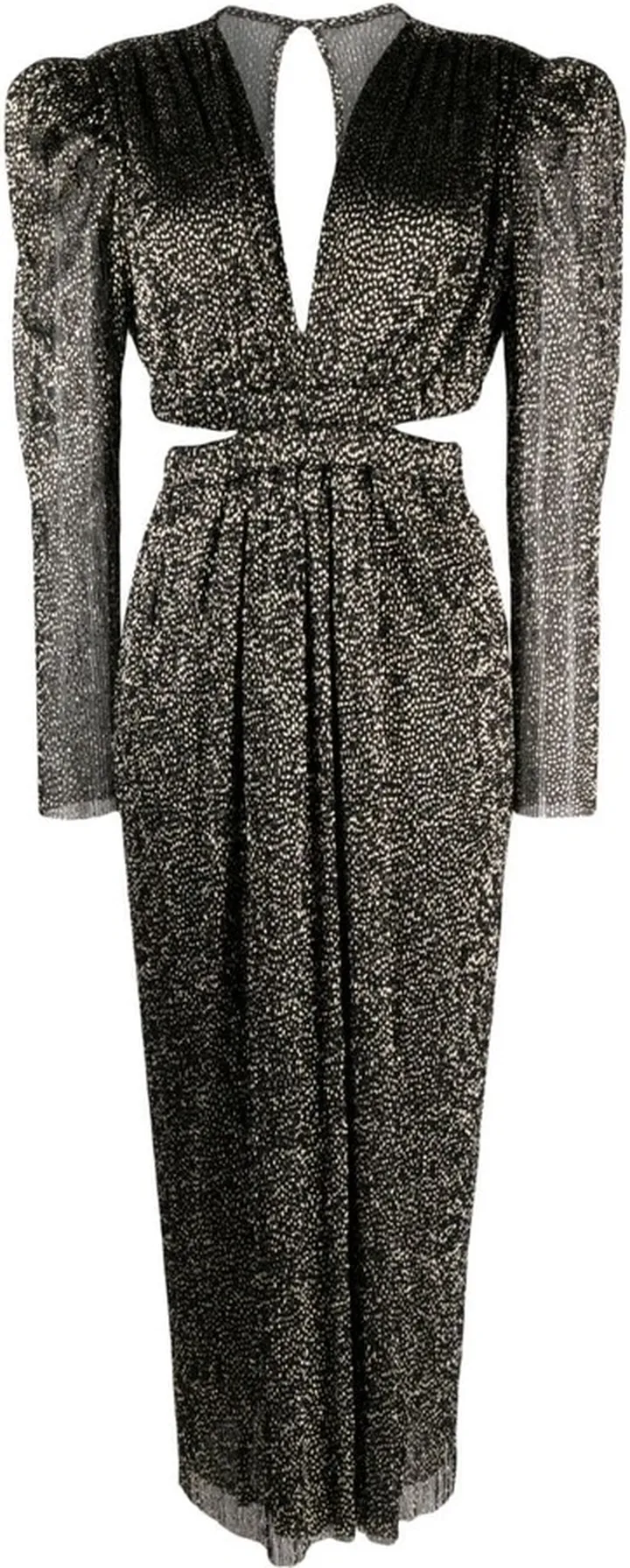 Henrietta metallic midi dress