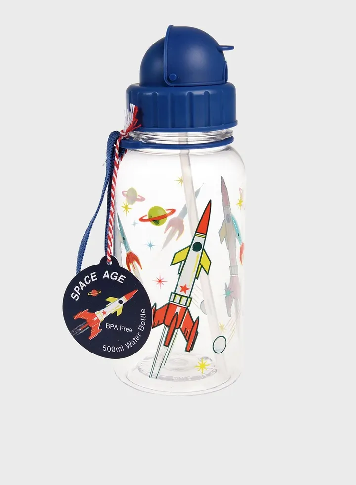 Clear Space Age Kids Water Bottle 500Ml