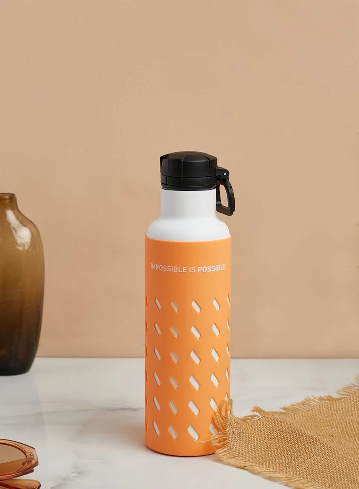Thermos Bottle With Soft Grip Silica