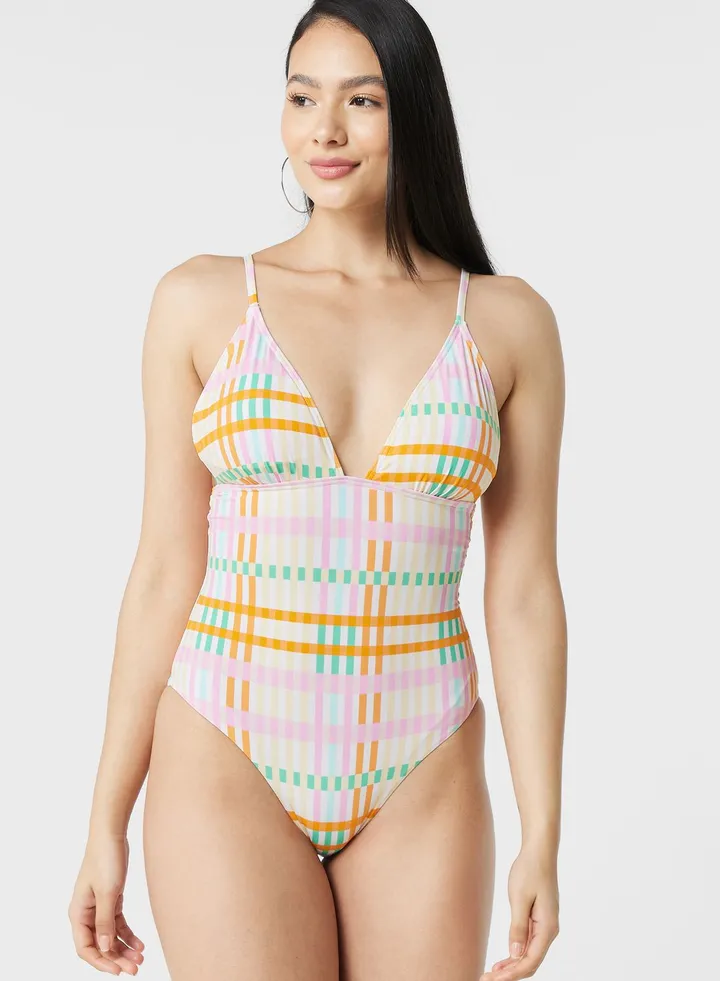 Strappy High Leg Swimsuit