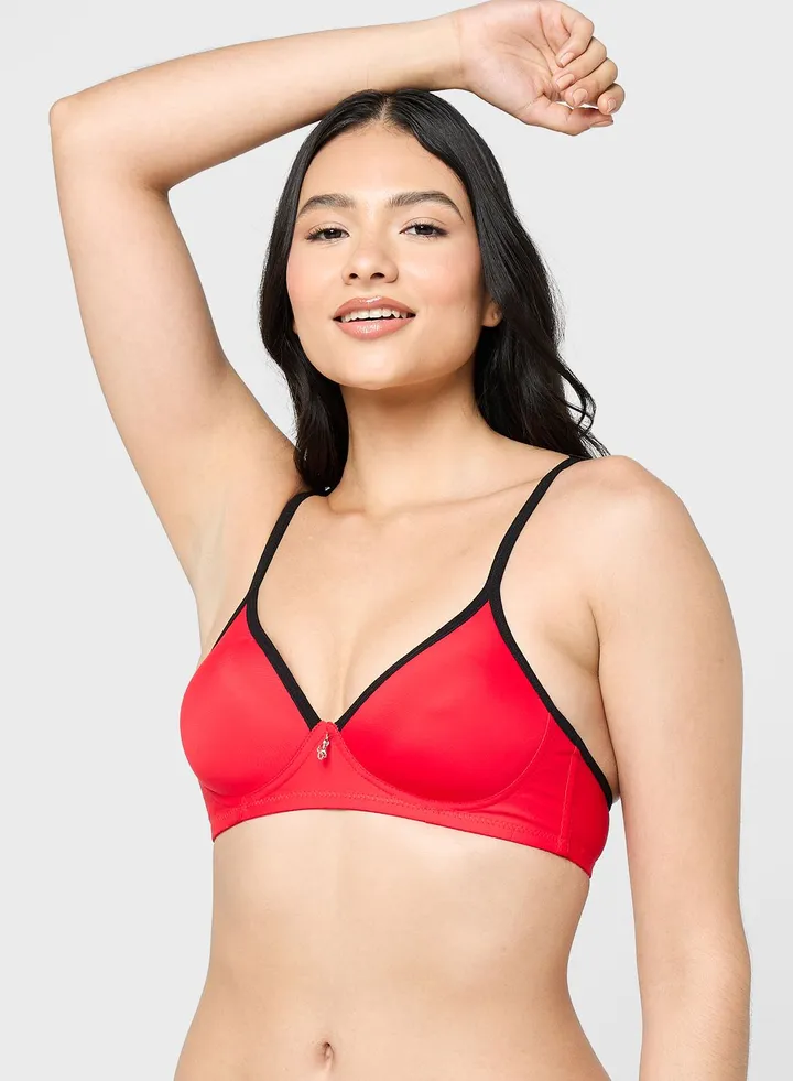 Contrast Strap T-Shirt Bra