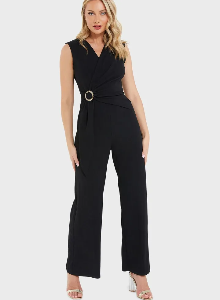 Wrap Belted Jumpsuit