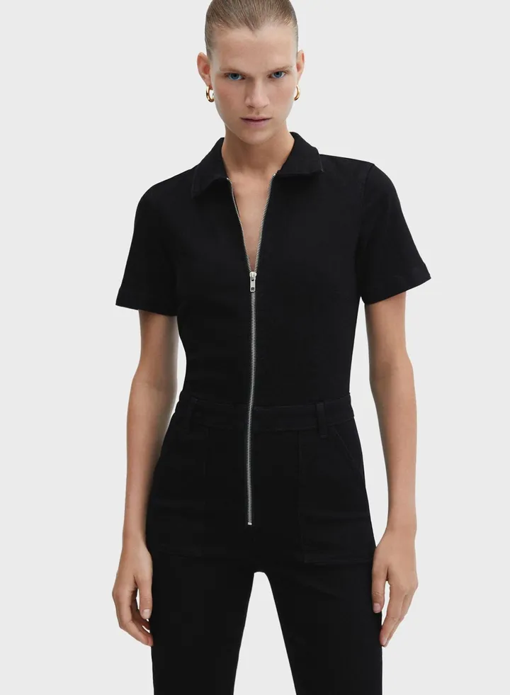 Zip Detail Jumpsuit