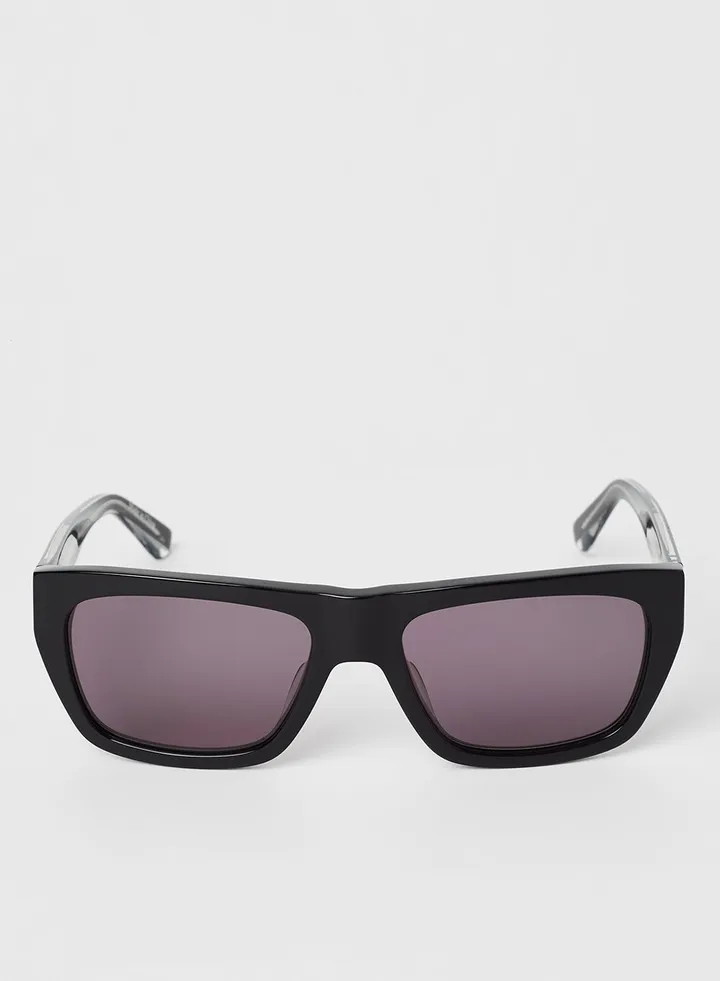 Men's Full Rimmed Rectangular Frame Sunglasses - Lens Size: 56 mm