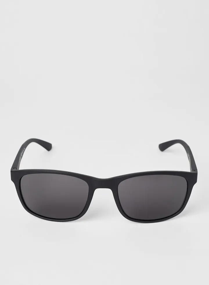 Men's Full Rimmed Rectangular Frame Sunglasses - Lens Size: 56 mm