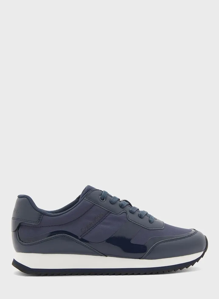 Retro Logo Print Low Top Sneakers