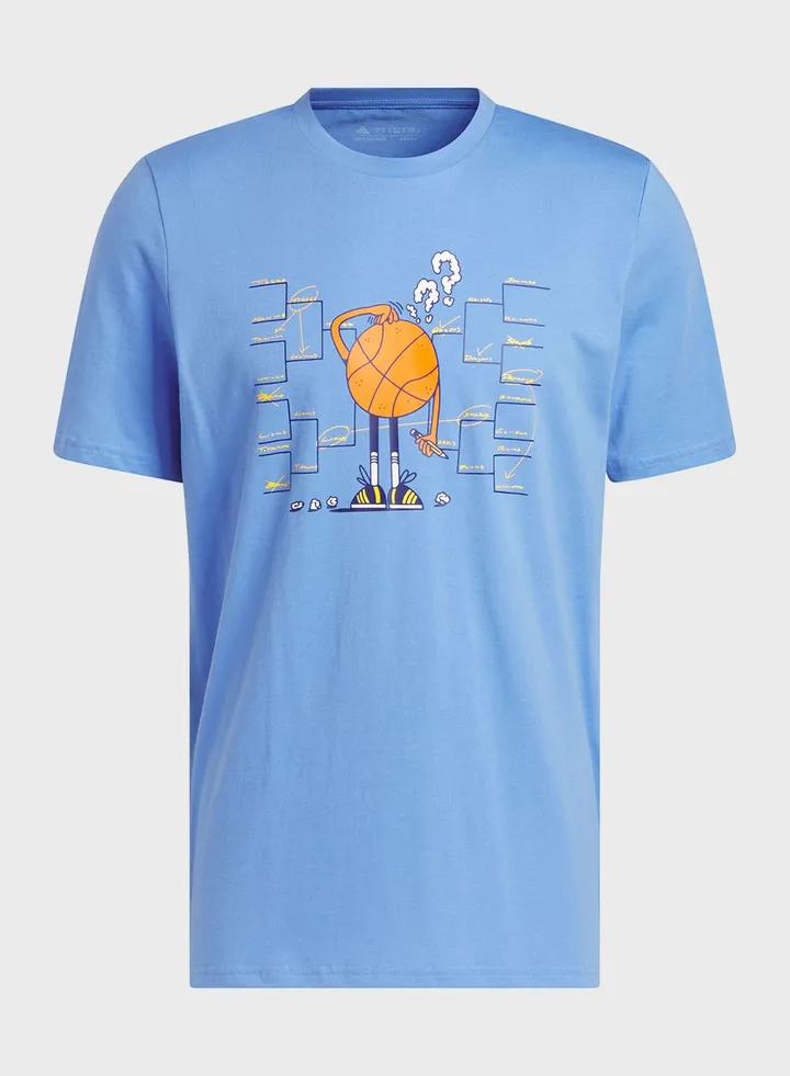 Lil Stripe Bracket Graphic Short Sleeve Basketball T-Shirt