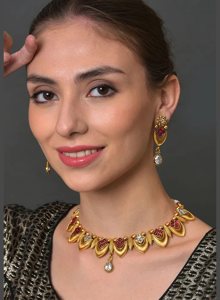 Meenakari Gold Plated Necklace Set