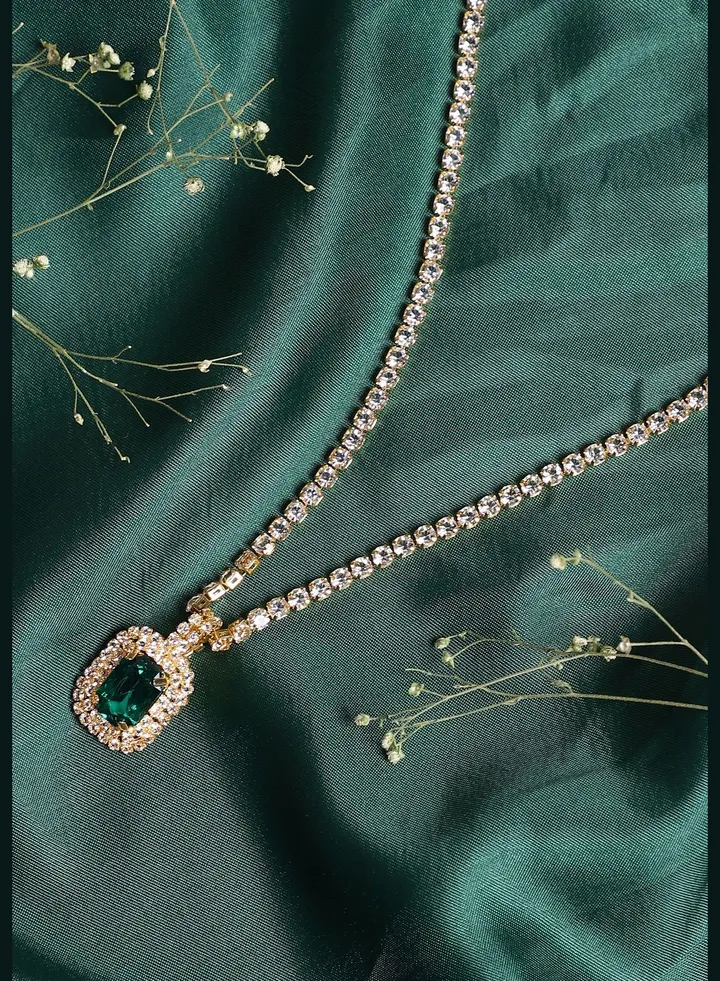 Gold Plated Designer Stone Casual Necklace For Women