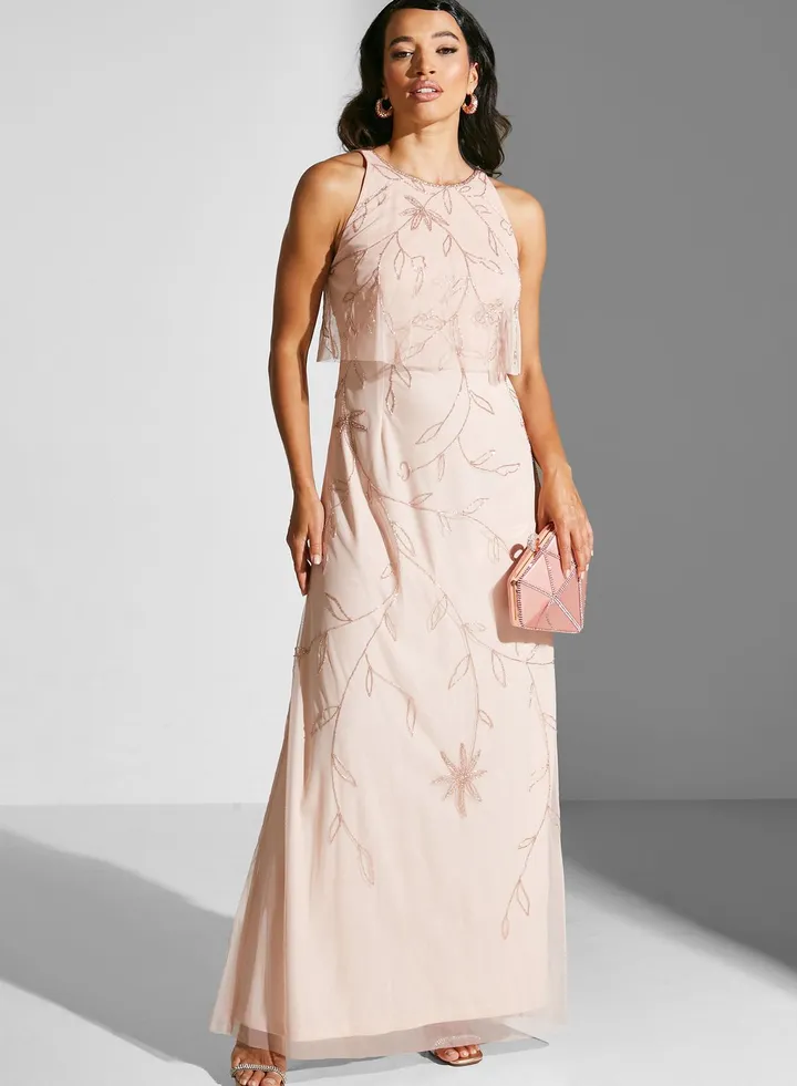Dana Halter Twofer Embellished Dress