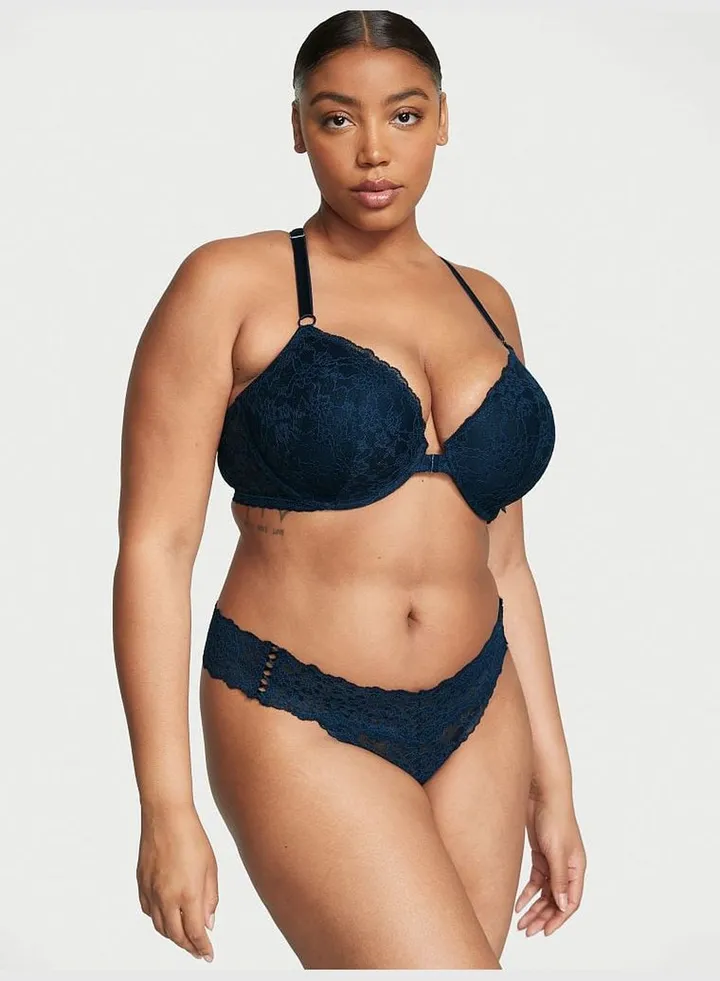 Posey Lace Side Lace-Up Thong Panty
