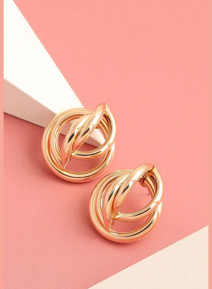 Gold Plated Designer Party Stud For Women