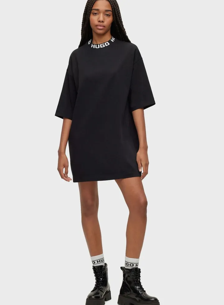 Crew Neck Logo T-Shirt Dress