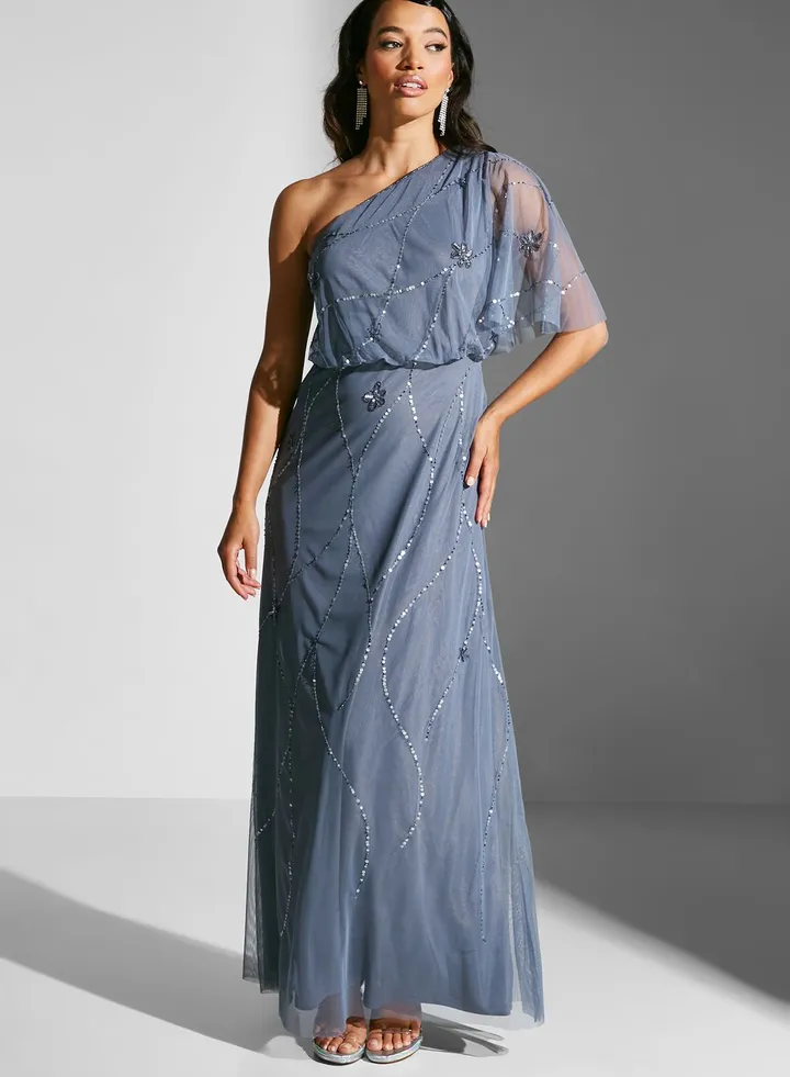 Dana One Shoulder Embellished Dress
