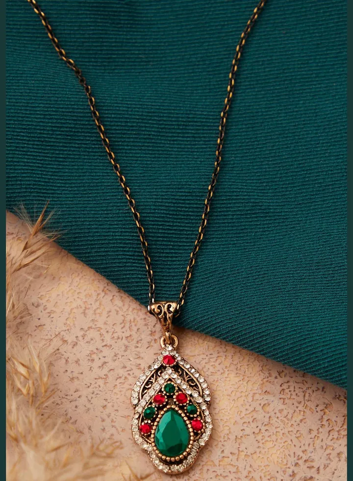 Gold Plated Designer Stone Necklace