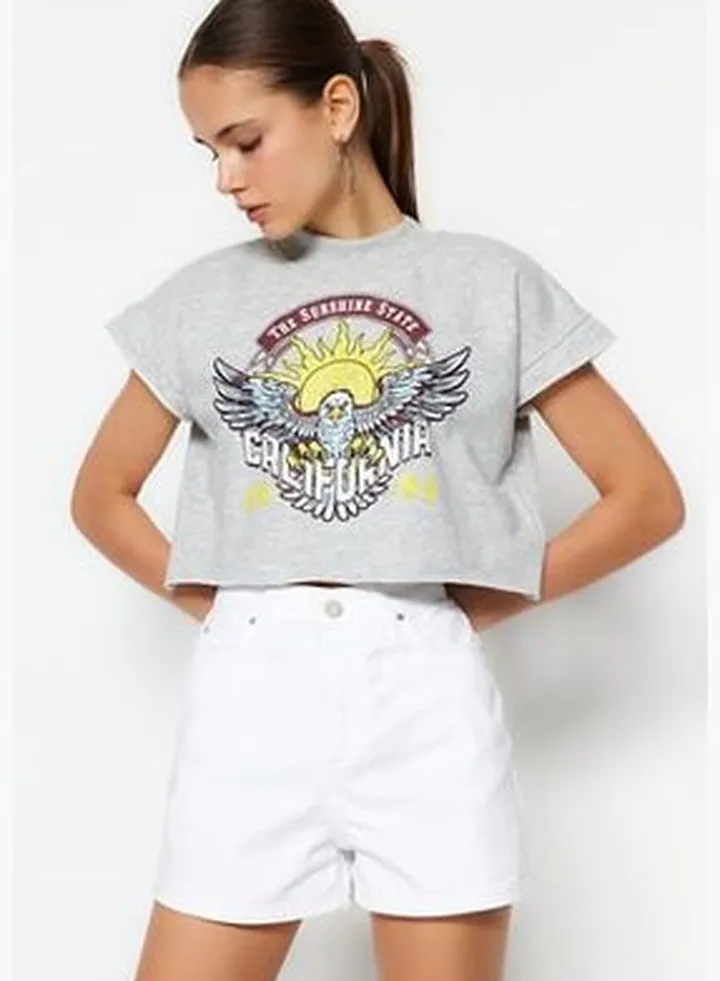White Denim Shorts