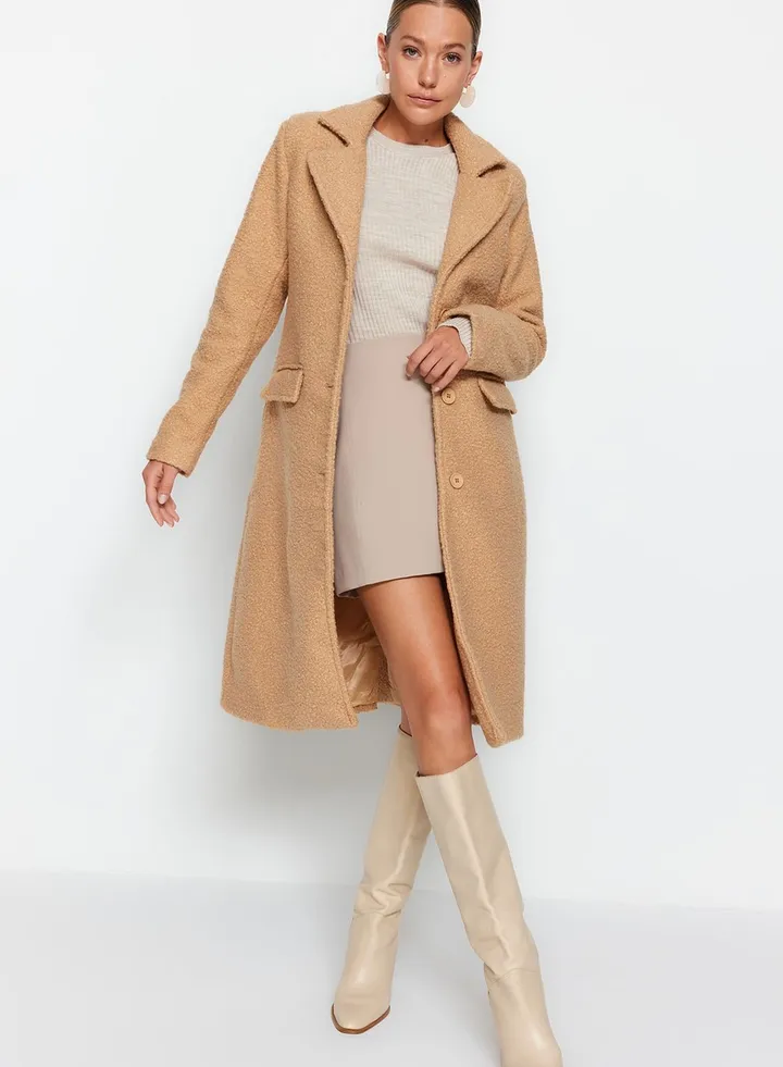 Pocket Detail Longline Coat