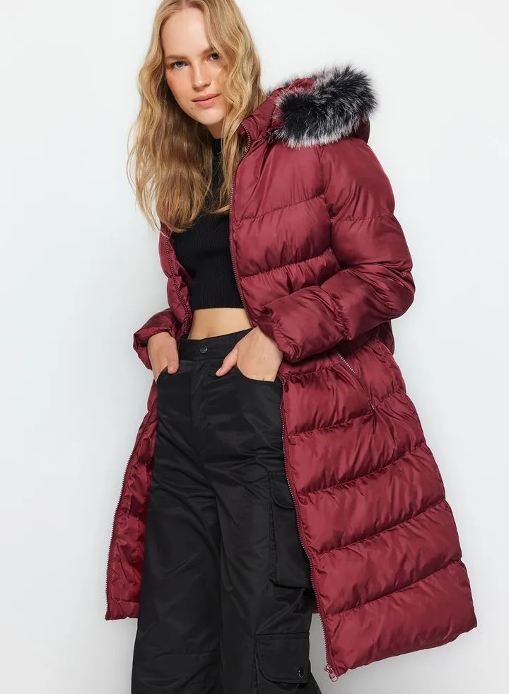 Fur Hooded Puffer Coat