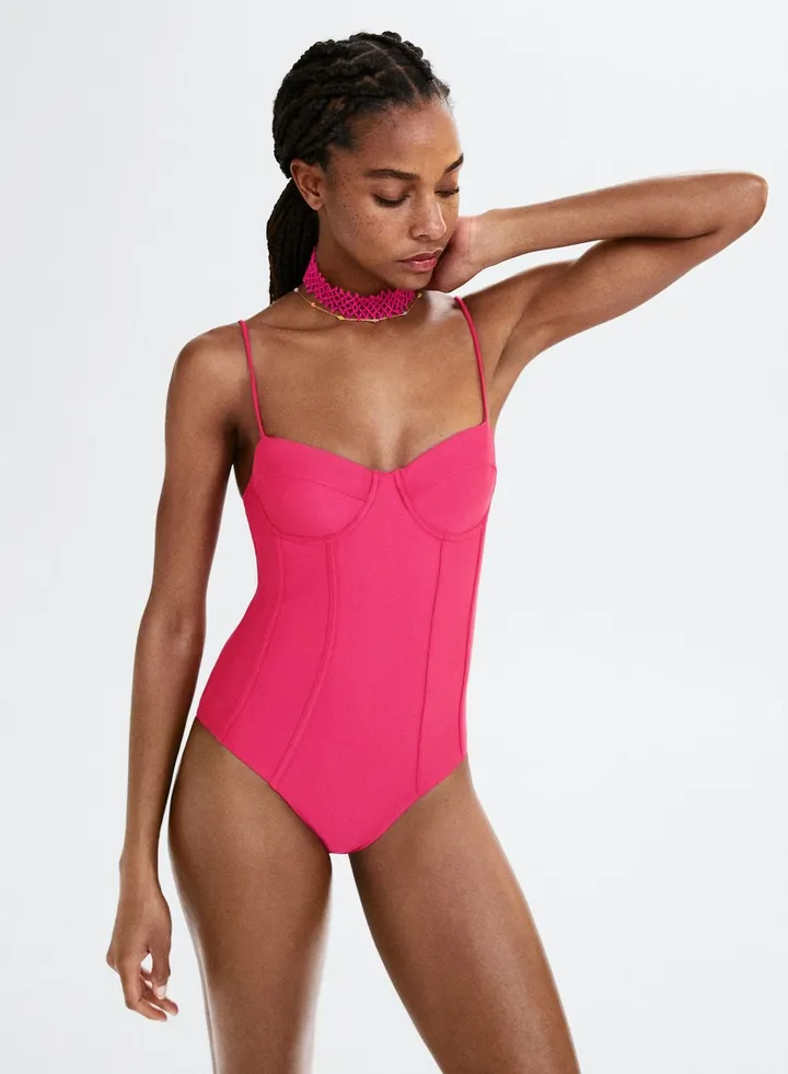 Strappy Knitted Swimsuit