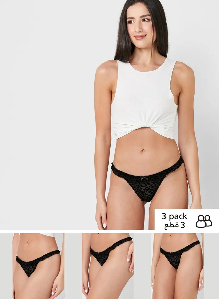 3 Pack High Leg Brief