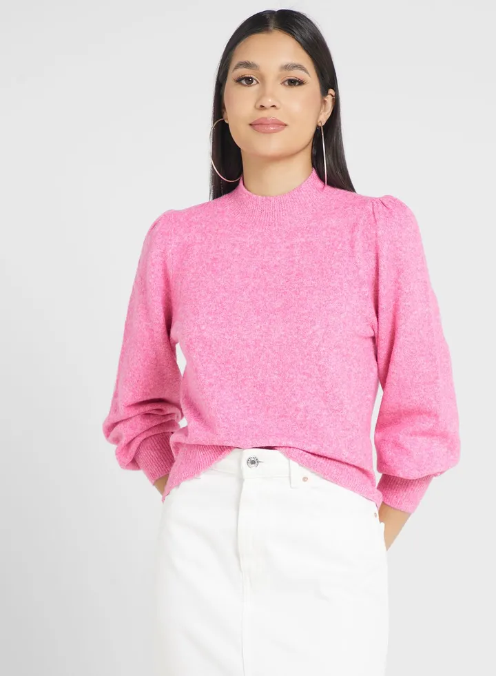 High Neck Knitted Sweater
