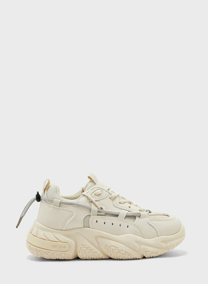 Mesh And Rubber Chunky Sneakers