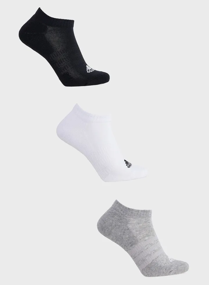 3 Pack Cushioned Low Cut Socks