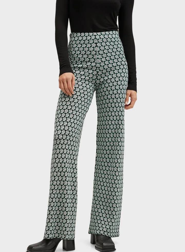 Printed High Waist Pants