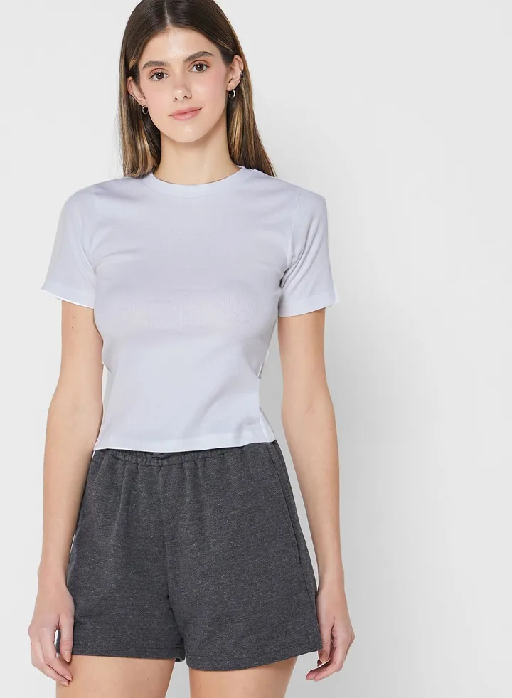 Henley Ribbed T-Shirt