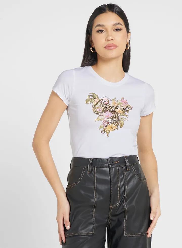 Crew Neck Printed T-Shirt