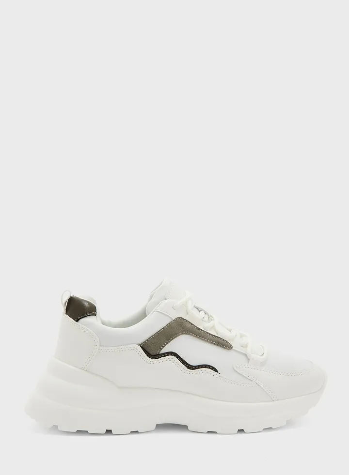 Sole And Lace Detail Sneaker