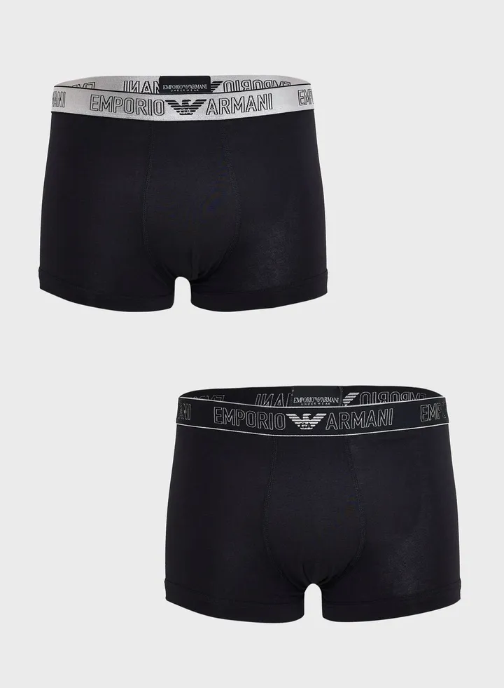 2 Pack Logo Band Assorted Briefs
