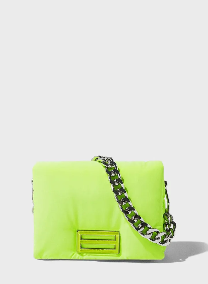 Chain Detailed Crossbody Bag