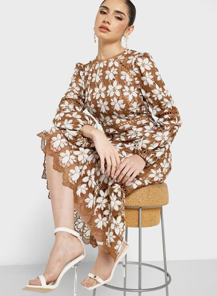 Floral Print Tiered Dress