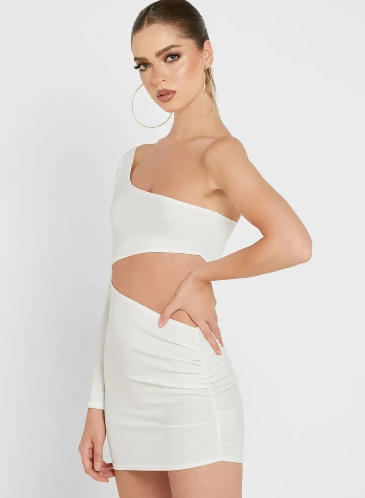 One Shoulder Cut Out Dress