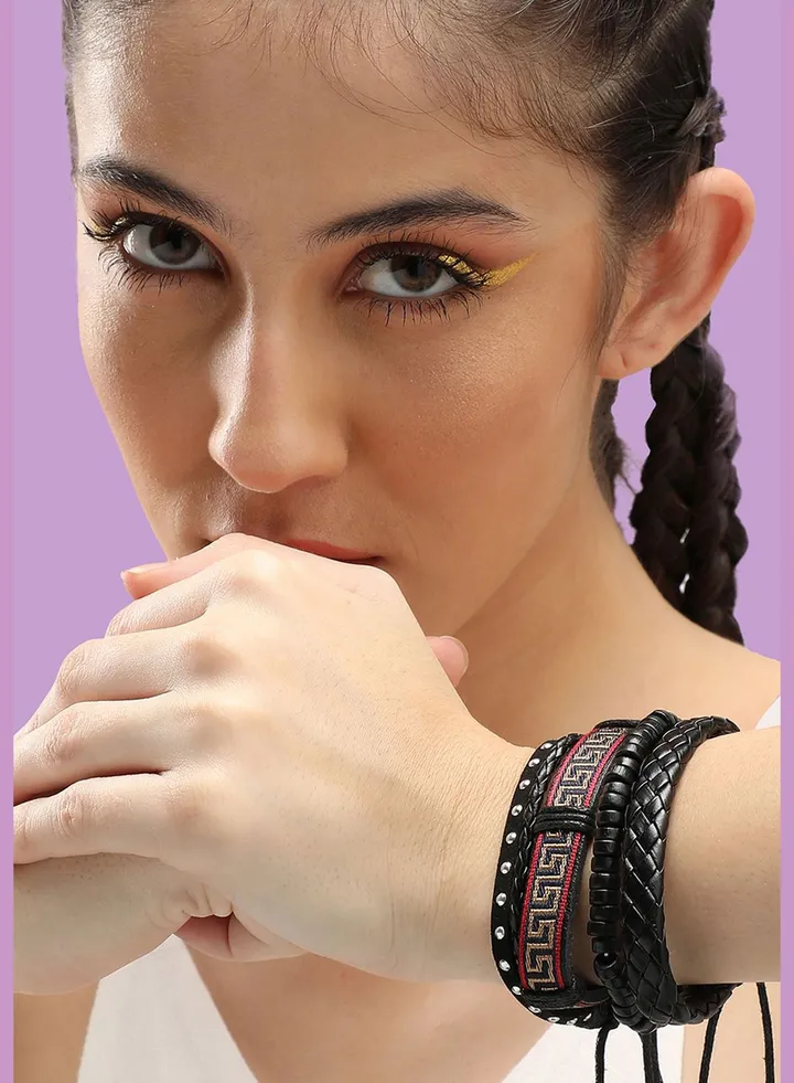 Trendy Casual PU Leather Designer Bracelet For Women