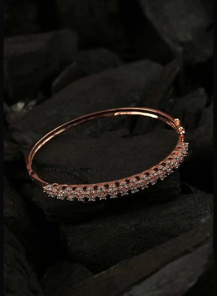 American Diamond Gold Plated Bracelet