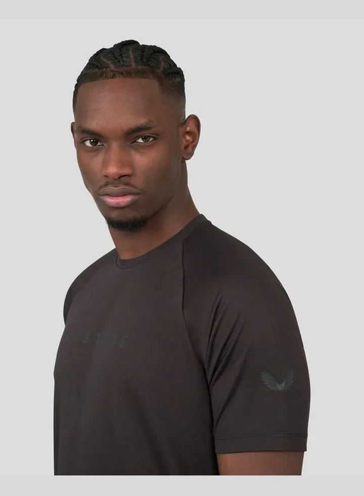 Black Short Sleeve Raglan Tee