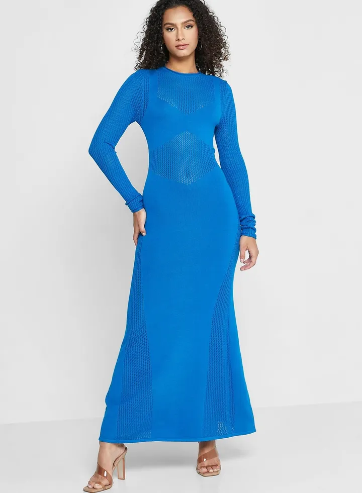 Openwork Knitted Dress