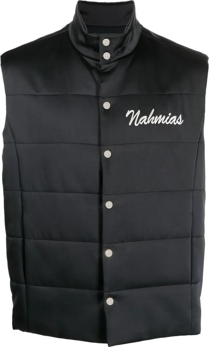 Logo-Print Silk Waistcoat