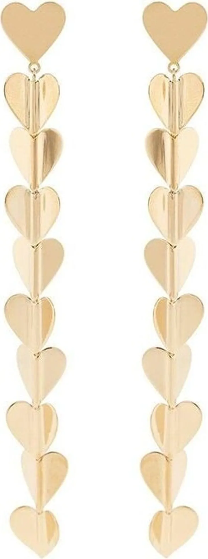 18kt Rose Gold Medium Heart Drop Earrings