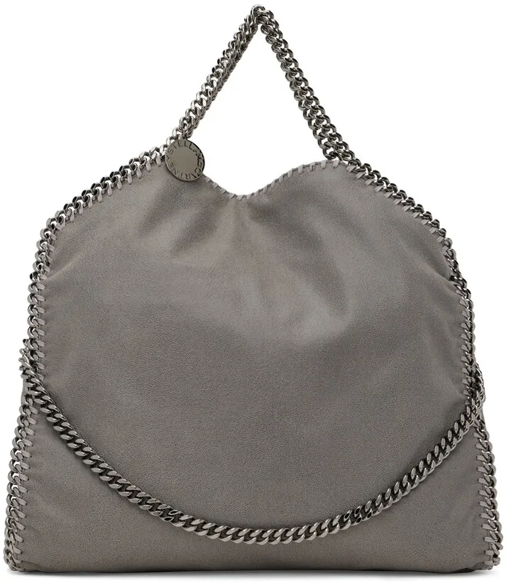 Stella McCartney Gray Falabella Fold-Over Tote